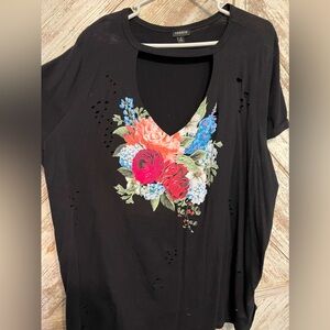 Torrid destructed tee